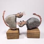 Jacek Drzymaa ( XX- XXI) - sculptuur, Handmade Stone Cats, Antiek en Kunst, Curiosa en Brocante