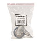 Fixman Zwenkwiel rubber met rem - diameter 50 mm - blauw..., Doe-het-zelf en Verbouw, Zwenkwielen, Ophalen of Verzenden, Nieuw