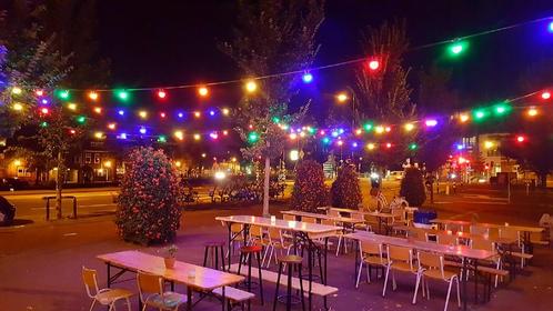 prikkabel - 20 meter met 60 LED lampen  (6 kleuren), Tuin en Terras, Buitenverlichting, Nieuw, Verzenden
