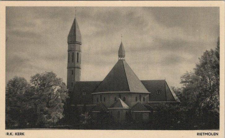 RIETMOLEN - R.K. Kerk, Verzamelen, Ansichtkaarten | Nederland, Verzenden