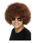 Afro pruik bruin - Afropruiken, Verzenden, Nieuw