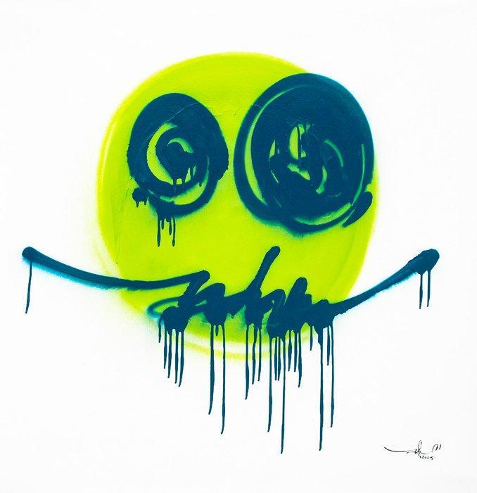 RAM - We got to Smile - Shock Green Buddy, Antiek en Kunst, Kunst | Schilderijen | Modern