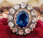 Zonder minimumprijs - Ring - 9 kt. Roségoud, Zilver Saffier, Nieuw