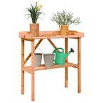 vidaXL Plantentafel met schap 78x38x82,5 cm vurenhout bruin, Verzenden, Nieuw