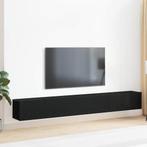 vidaXL 3-delige TV-kastset - Zwart Geengineerd Hout, Verzenden, Nieuw, 50 tot 100 cm, Minder dan 100 cm