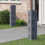 vidaXL Solar LED Pad Licht 2 pcs Antraciet Koudgewalst staal, Verzenden, Nieuw, Zonne-energie