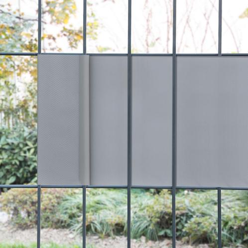 [en.casa] Privacyfolie voor hek vlechtband 35 m lichtgrijs m, Tuin en Terras, Tuinschermen, Nieuw, Verzenden