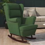 vidaXL Schommelstoel met massief rubberwood poten fluweel, Kinderen en Baby's, Verzenden, Nieuw