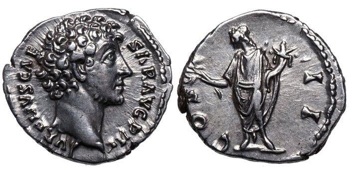 Romeinse Rijk. Marcus Aurelius (AD 161-180). Denarius Rom,, Postzegels en Munten, Munten | Europa | Niet-Euromunten