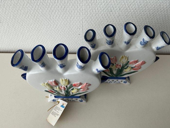 “Delftware” Ter Steege - Vaas (2) - Keramiek - “Tulpenvaas”, Antiek en Kunst, Antiek | Glas en Kristal