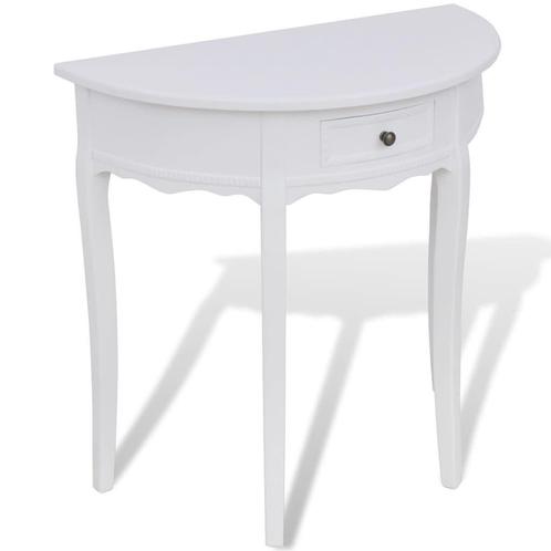 Halfronde Wandtafel - Wit - OP=OP - Stijlvolle Hal!, Huis en Inrichting, Woonaccessoires | Wandplanken en Boekenplanken, Nieuw