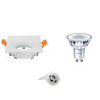Voordeelset: LED Spot Set - GU10 Fitting - Inbouw Vierkant -, Huis en Inrichting, Lampen | Spots, Metaal of Aluminium, Nieuw, Ophalen of Verzenden