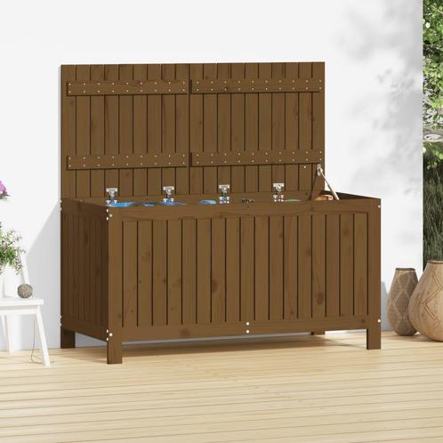 Tuinbox 121x55x64 cm massief grenenhout honingbruin, Tuin en Terras, Tuinhuizen, Nieuw, Verzenden