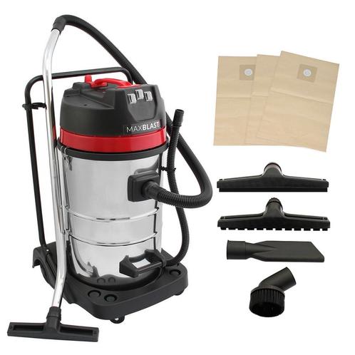 Industriële Stofzuiger 80L Nat&Droog 3000W Roestvrij Staal, Witgoed en Apparatuur, Stofzuigers, Verzenden