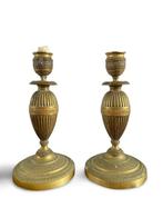 Taperstick (kleine blaker met een dunne pijp) (2) - Verguld, Antiek en Kunst