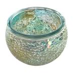 Handgemaakte Jade Mozaïek Theelichthouder 11x11x9 cm, Huis en Inrichting, Woonaccessoires | Kandelaars en Kaarsen, Ophalen of Verzenden