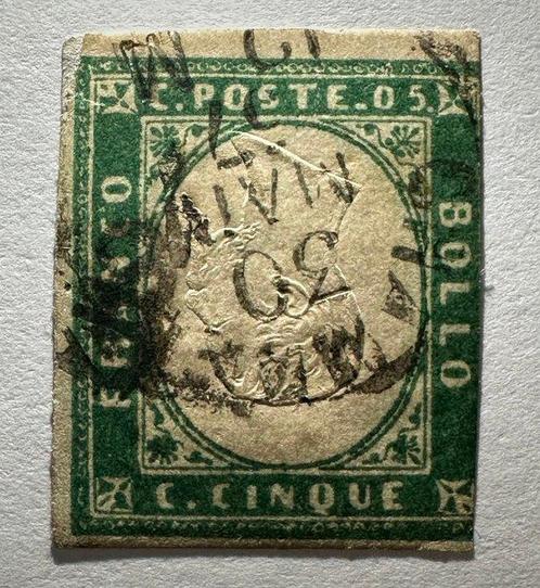 Italiaanse oude staten - Sardinië 1855 - Sardinië 5 cent, Postzegels en Munten, Postzegels | Europa | Italië