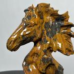 Jaspis Dark Orange Jasper horse - Hoogte: 19.5 cm - Breedte:, Verzamelen, Mineralen en Fossielen