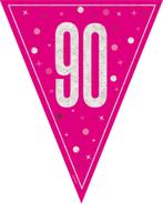 90 Jaar Slinger Roze 2,5m, Verzenden, Nieuw