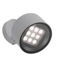 Delta Light Frax Wandlamp LED, aluminiumgrijs - ø¸15,3 cm, Huis en Inrichting, Lampen | Spots, Verzenden, Nieuw