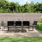 vidaXL 9-delige Tuinset met kussens poly rattan en staal, Tuin en Terras, Nieuw, 8 zitplaatsen, Tuinset, Verzenden