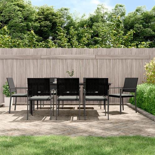 vidaXL 9-delige Tuinset met kussens poly rattan en staal, Tuin en Terras, Tuinsets en Loungesets, Tuinset, Nieuw, 8 zitplaatsen