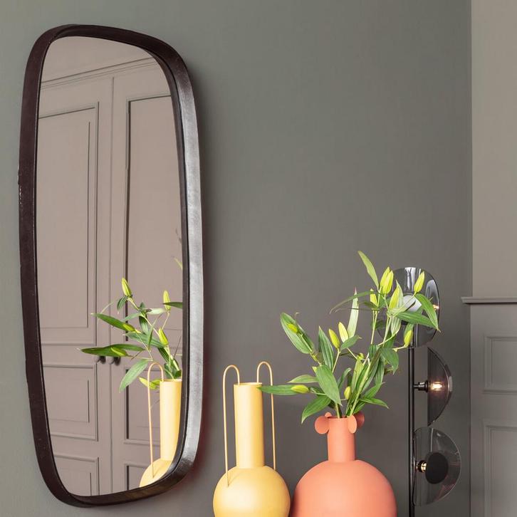 *WOONWINKEL* Kare Design Noomi Zwarte Spiegel Vintage Look, Huis en Inrichting, Woonaccessoires | Spiegels, Nieuw, Verzenden