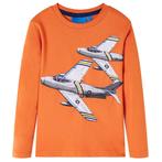 vidaXL Kindershirt met lange mouwen 116 donkeroranje, Kinderen en Baby's, Verzenden, Nieuw