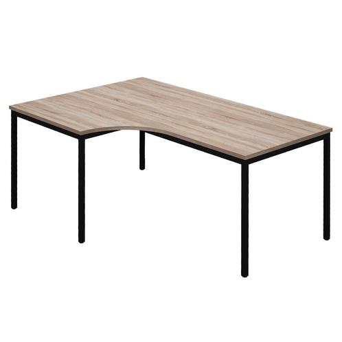 -12% Hoekbureau Wing Links - Zwart met Robson Eiken topblad, Huis en Inrichting, Bureaus, Bureau, Nieuw, Verzenden