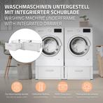 ML-Design Dubbel wasmachine-onderstel met 2 laden, zwart, 12, Verzenden, Nieuw