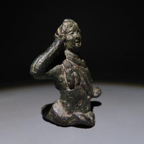 Oud-Romeins Brons Saterfiguur. 1e-2e eeuw n.Chr. Hoogte 6,5, Verzamelen, Mineralen en Fossielen