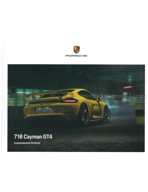 2020 PORSCHE 718 CAYMAN GT4 HARDCOVER BROCHURE SPAANS, Boeken, Auto's | Folders en Tijdschriften, Porsche