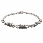 Armband - 18 karaat Witgoud - 0.81ct. tw. Saffier - Diamant, Nieuw