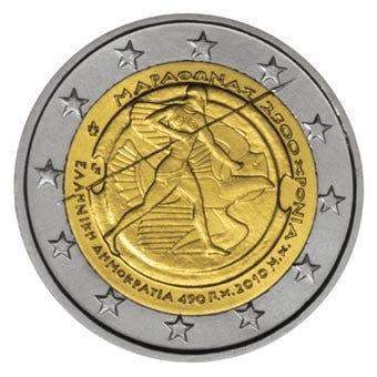 Griekenland 2 Euro Marathon 2010, Postzegels en Munten, Munten | Europa | Euromunten, Verzenden