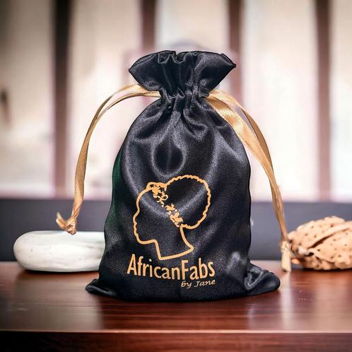 AfricanFabs Satijnen sieraden tasje - Zwart, Sieraden, Tassen en Uiterlijk, Uiterlijk | Haarverzorging, Nieuw, Ophalen of Verzenden