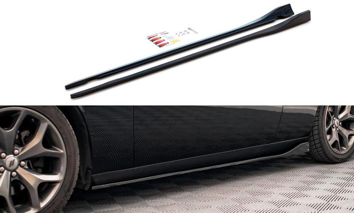 Zijskirts Dodge Challenger RT MK3 FL Maxton Glanzend Zwart, Auto-onderdelen, Carrosserie en Plaatwerk, Ophalen of Verzenden