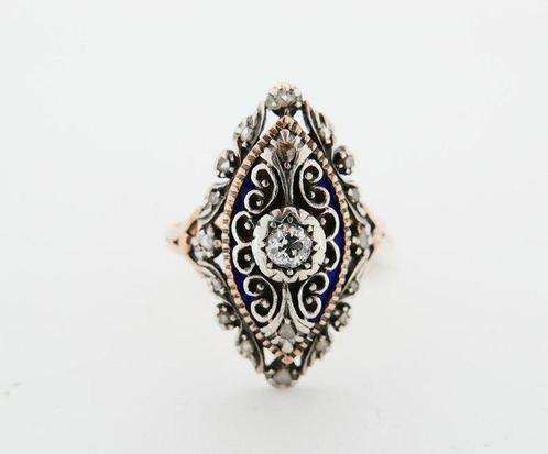 Ring - 18 karaat Geel goud Diamant (Natuurlijk) - Diamant, Sieraden, Tassen en Uiterlijk, Ringen