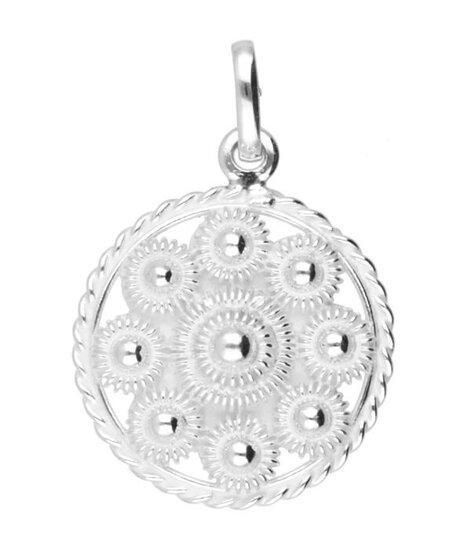 Zilveren Goese platte knop knoop 18 mm. ketting hanger, Sieraden, Tassen en Uiterlijk, Kettinghangers, Verzenden