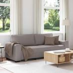 vidaXL 3-zitsbank Taupe 220x77x82 cm Stof, Verzenden, Nieuw, Driepersoons, Stof