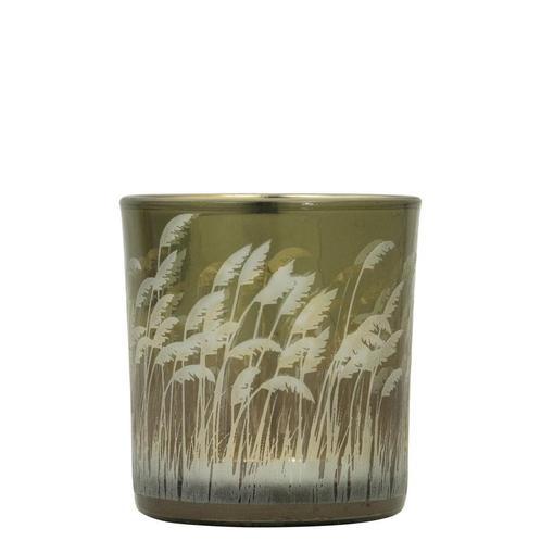 windlicht palmgras goud small 8cm, Huis en Inrichting, Woonaccessoires | Overige, Verzenden