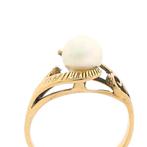 10 Krt. ring met parel (dames ring, 10 karaat) (dames ring), Sieraden, Tassen en Uiterlijk, Antieke sieraden, Ophalen of Verzenden