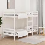 vidaXL Stapelbed 80x200 cm massief grenenhout wit, Eenpersoons, Verzenden, Wit, Nieuw