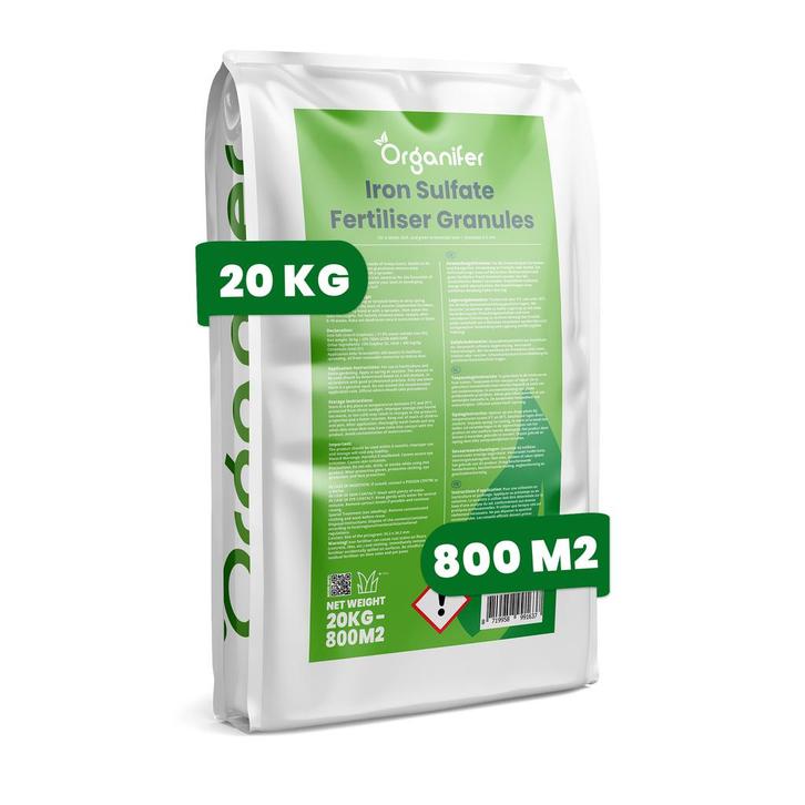 IJzersulfaat Meststof - Mos verwijderaar - 20kg -Voor 800m2, Tuin en Terras, Aarde en Mest, Mest, Verzenden