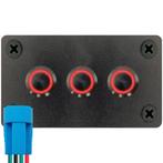 ProRide Metalen Pulsschakelaar 12-24V OFF-(ON) - Drievoudig, Auto-onderdelen, Dashboard en Schakelaars, Verzenden, Nieuw