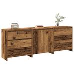 vidaXL 3-delige Dressoirs bewerkt hout oud houtkleurig, Huis en Inrichting, Kasten | Dressoirs, Verzenden, Nieuw, Overige houtsoorten