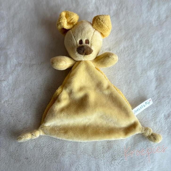 BON TON TOYS knuffeldoekje pip geel, Kinderen en Baby's, Speelgoed | Knuffels en Pluche, Verzenden