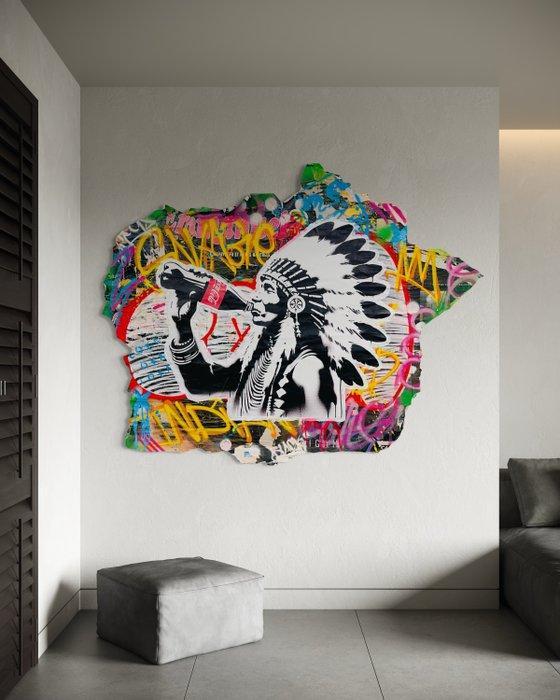 AIIROH (1987) x SINAO (1981) - Sips of Tradition - XXL [100%, Antiek en Kunst, Kunst | Schilderijen | Modern