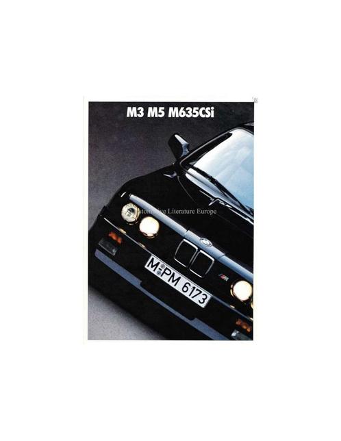 1987 BMW M3 M5 M635CSI BROCHURE DUITS, Boeken, Auto's | Folders en Tijdschriften, BMW