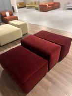 Poef hocker Blocks velvet rood 3 stuks - 30% Extra korting, Ophalen, Blocks velvet red, Nieuw, Stof