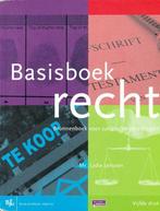 Basisboek Recht, Boeken, Ophalen of Verzenden, Zo goed als nieuw, HBO